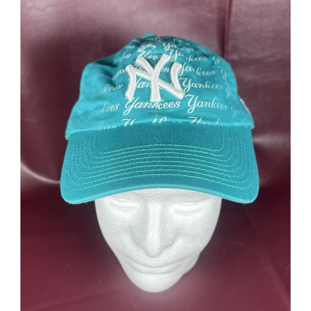MLB New York Yankees Teal Ladies  Adjustable Hat/Cap